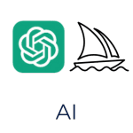 logo chat gpt en logo midjourney