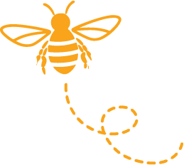 Bij met lijntje icon