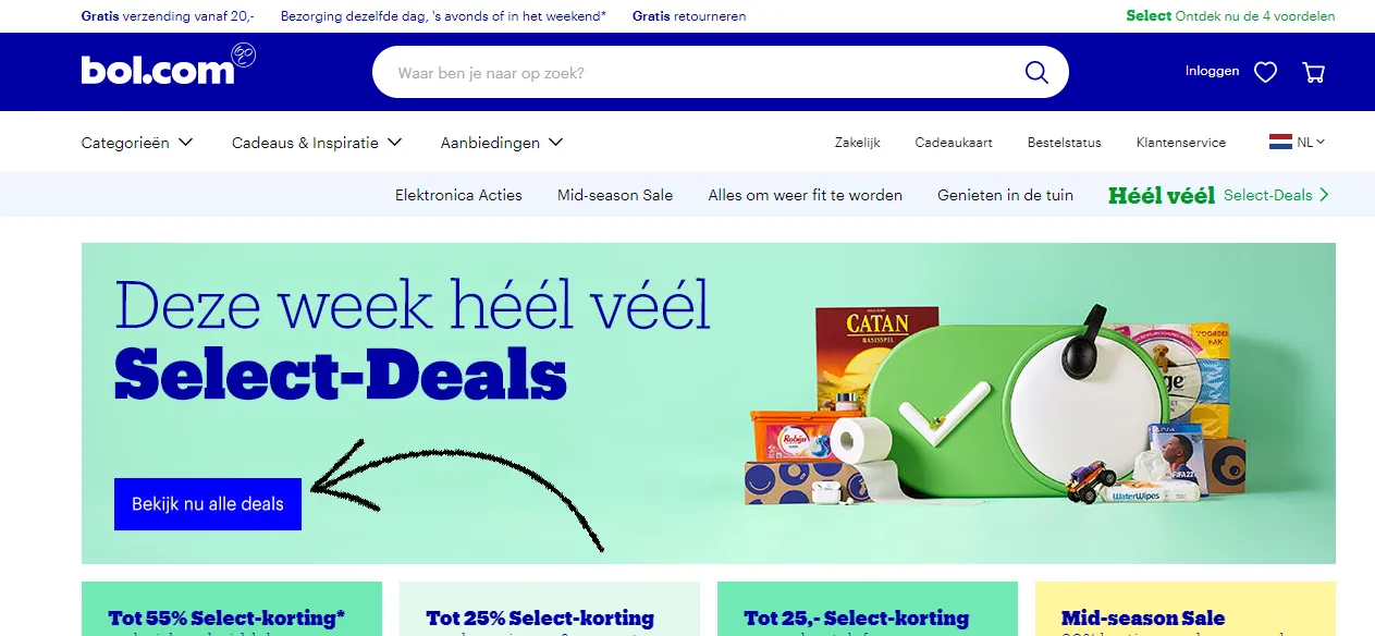 Conversievoorbeeld Bol.com